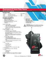 Datasheet – Fluorescent & Neon Tube Tester