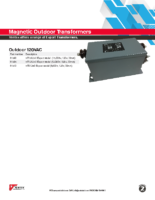 Datasheet – Magnetic Outdoor Transformers